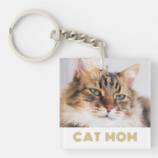Cat mam Foto Sleutelhanger (voorkant)