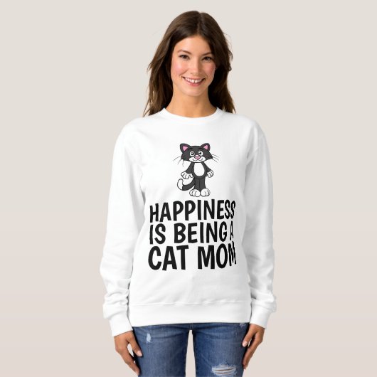 CAT MAM GELUK T-shirts (Voorkant volledig)