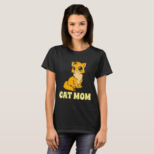 CAT MAM GEMBER DAMES T-SHIRTS (Voorkant volledig)