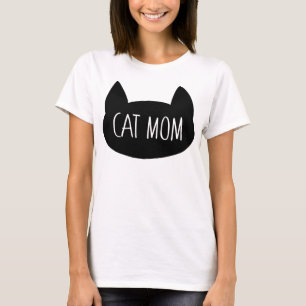 Cat mam grappig silhouet t-shirt