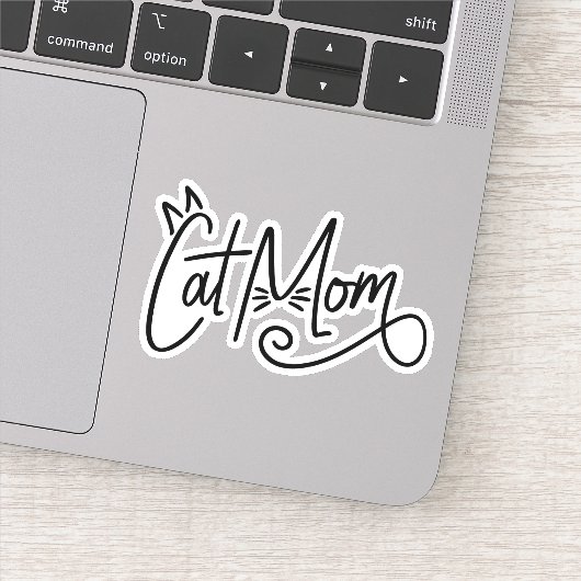 Cat mam Laptop Sticker (Detail)