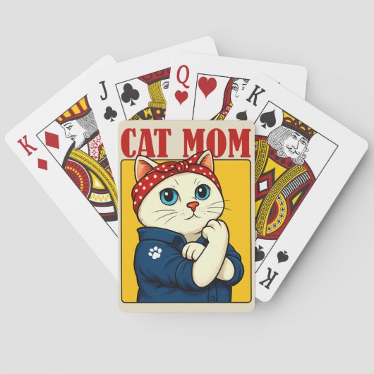 Cat Mam Moederdag Pokerkaarten (Achterkant)