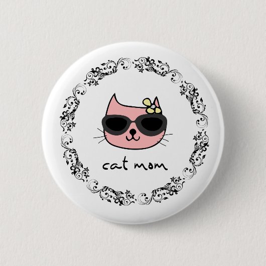 Cat Mam Moederdag Ronde Button 5,7 Cm (Voorkant)