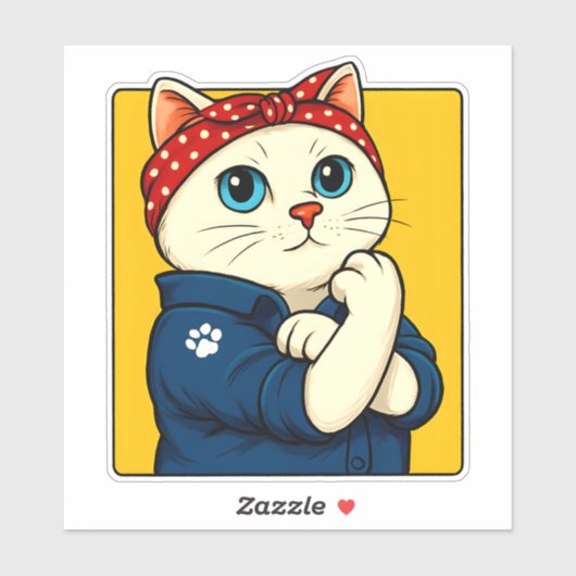 Cat Mam Moederdag Sticker (Vel)