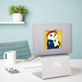 Cat Mam Moederdag Sticker (Laptop op bureau)