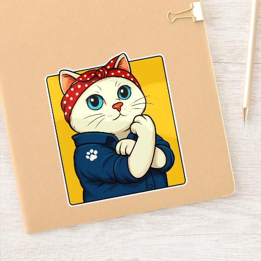 Cat Mam Moederdag Sticker (Notitieboek)