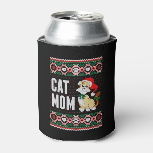 Cat Mam Oegly KerstSweater Blikjeskoeler (Blikje Voorkant)