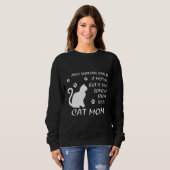 Cat mam Sweatshirt Funny Gifts for Women Mama (Voorkant volledig)