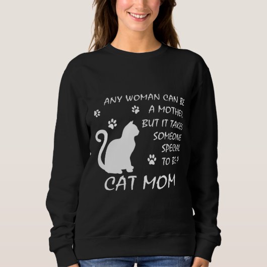 Cat mam Sweatshirt Funny Gifts for Women Mama (Voorkant)