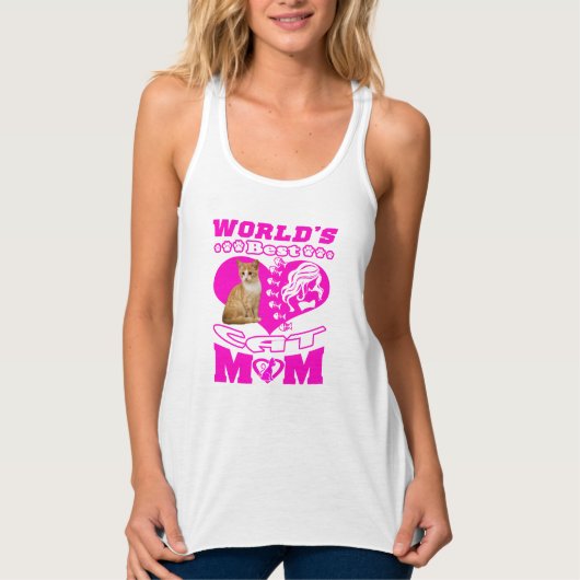 Cat mam Tanktop Funny Gifts Women Mama (Voorkant)