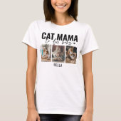 Cat Mama | 3 Foto-collage T-shirt (Voorkant)