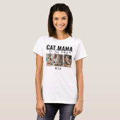 Cat Mama | 3 Foto-collage T-shirt (Voorkant volledig)