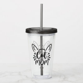 Cat mama acryl drinkbeker