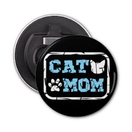 Cat mama button flesopener