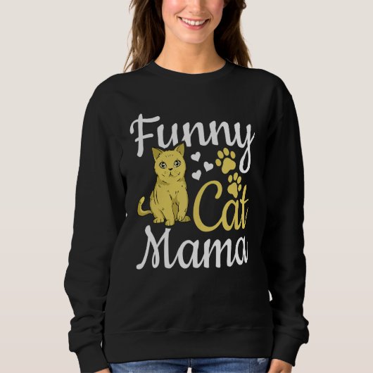 Cat Mama  Cat Mom Cute Cat  I  Cat Mama 1 Trui (Voorkant)