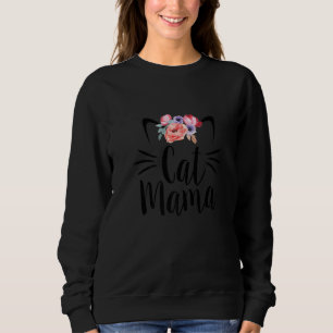 Cat Mama Cute Floral Feline Trui