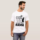 Cat Mama – Cute Kitty Silhouette & Doodle Style T-shirt (Voorkant volledig)