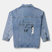 Cat Mama Design voor meisjes ,Leuke meisjes Denim Jacket (Achterkant)