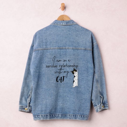Cat Mama Design voor meisjes ,Leuke meisjes Denim Jacket (Hangar)