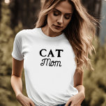 Cat mama | Eenvoudige eigenaar van het script dat  T-shirt<br><div class="desc">Cat mama | Eenvoudige Cute Retro Script Pet Owner T-Shirt</div>