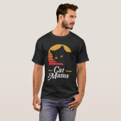 Cat Mama Eighties Style Cat Distressed T-shirt (Voorkant volledig)