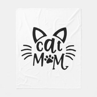 Cat mama fleece deken