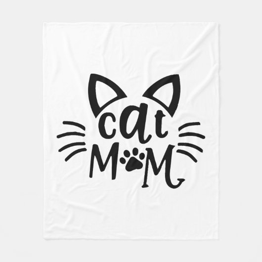 Cat mama fleece deken (Voorkant)