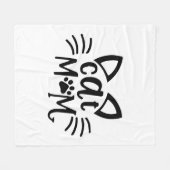 Cat mama fleece deken (Voorkant (Horizontaal))