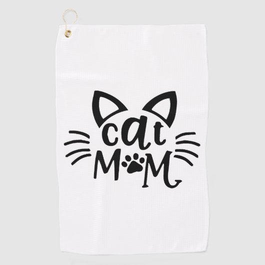 Cat mama golfhanddoek (Voorkant)