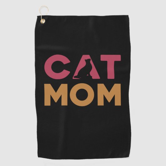 Cat mama golfhanddoek (Voorkant)