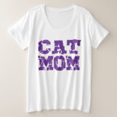Cat mama grote maat t-shirt (Design voorkant)