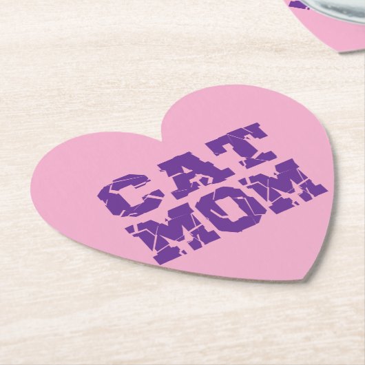 Cat mama kartonnen onderzetters (Gekanteld)