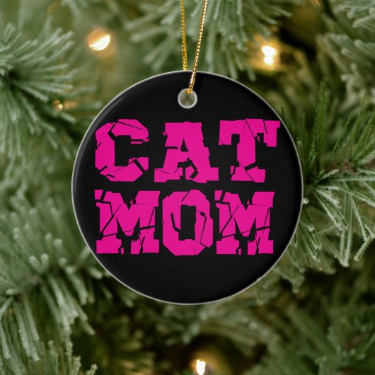 Cat mama keramisch ornament (Boom)