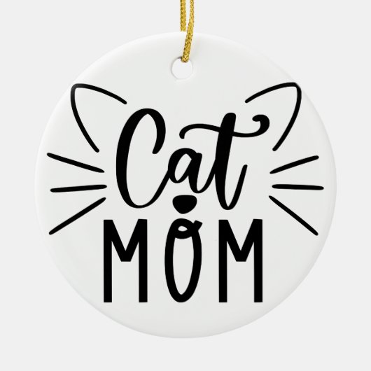 Cat mama keramisch ornament (Voorkant)