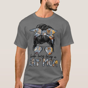 Cat Mama Kinda Busy is een kat-mam-woordspeling T-shirt