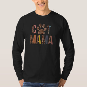 Cat Mama Leopard Mam Pets Kitten Paw Cat Moeder T-shirt