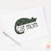 Cat mama ovale sticker (Envelop)