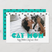 Cat mama | Pawprinters | Aangepaste Moederdag Feestdagenkaart (Voorkant / Achterkant)
