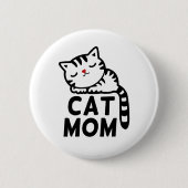 Cat mama ronde button 5,7 cm (Voorkant)