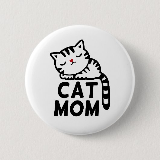 Cat mama ronde button 5,7 cm (Voorkant)
