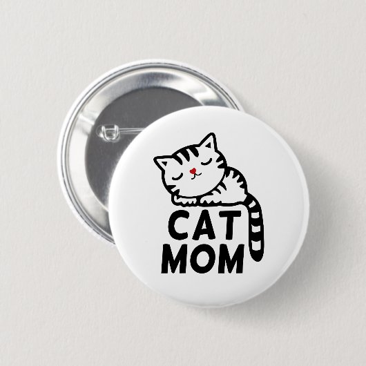 Cat mama ronde button 5,7 cm (Voorkant /achterkant)
