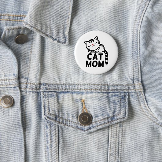 Cat mama ronde button 5,7 cm (In situ)