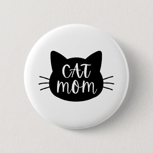 Cat mama ronde button 5,7 cm (Voorkant)