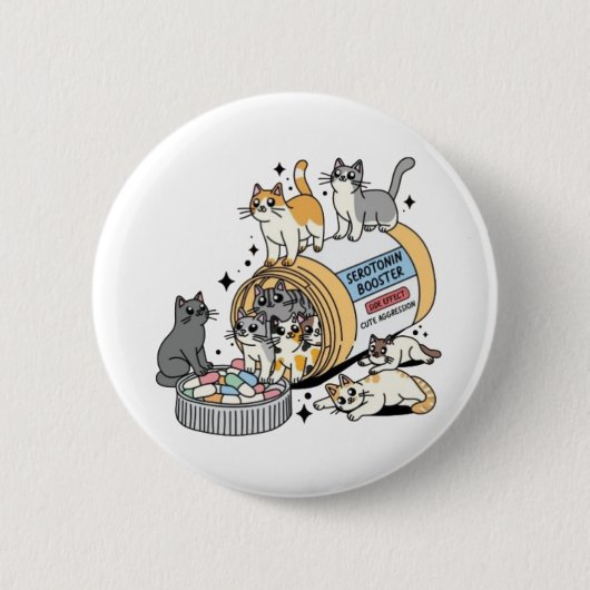 Cat mama ronde button 5,7 cm (Voorkant)