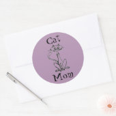 Cat mama ronde sticker (Envelop)