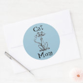 Cat mama ronde sticker (Envelop)