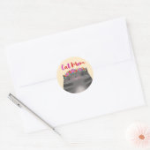 Cat mama ronde sticker (Envelop)