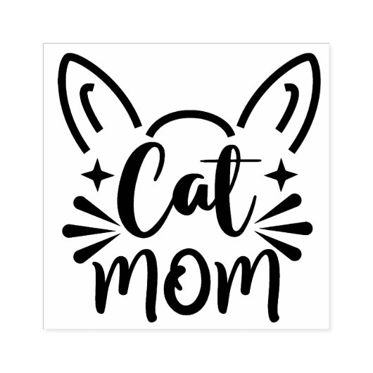 Cat mama rubberstempel (Afrduk)