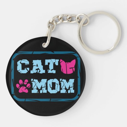 Cat mama sleutelhanger (Achterkant)