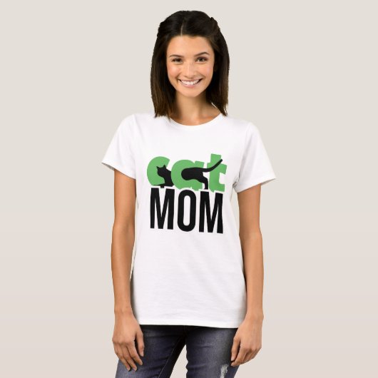 Cat mama t-shirt (Voorkant volledig)